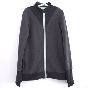 Ivivva by Lululemon Sway Into Your Day Full Zip Black Grey Jacket size 8